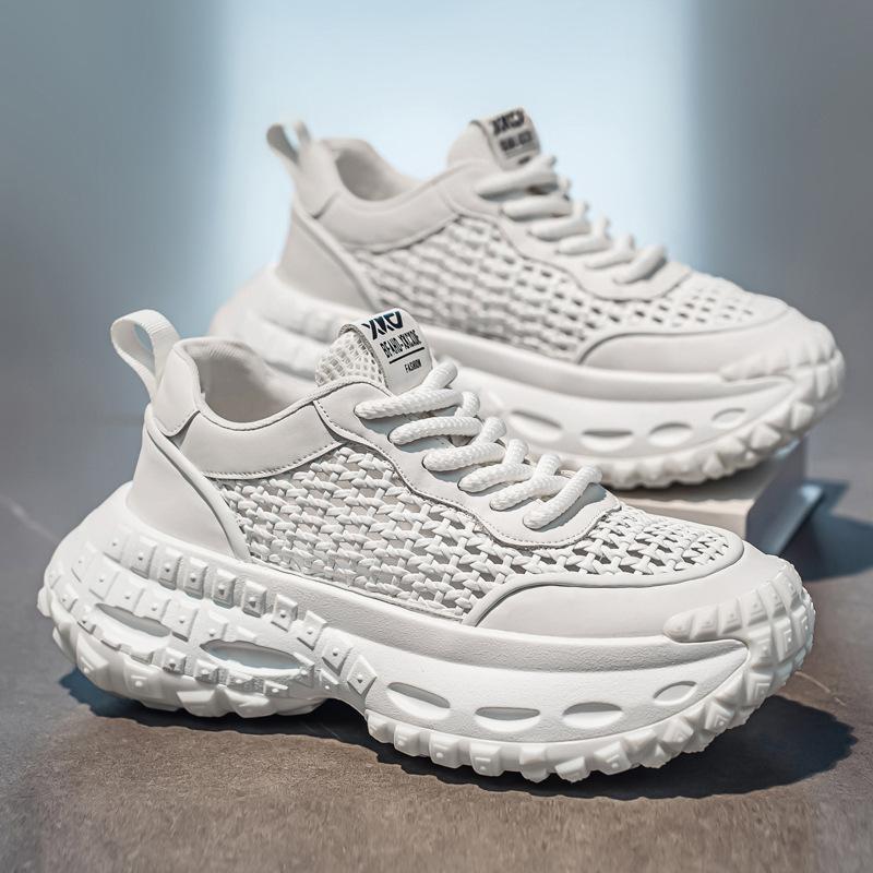 Pomegranate sole dad shoes woven pattern large mesh hollow sports running shoes 22 summer 39