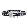 Cool Blingbling Rhinestones Belt for Women Western Cowgirl Styles with Punk PU Leather Designs Sequins for Various Event