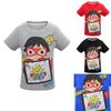 Tricou Trendy cu Imprimeu Desene Animate Ryan Toys Review Bumbac Moale Amestec Mânecă Scurtă Topuri