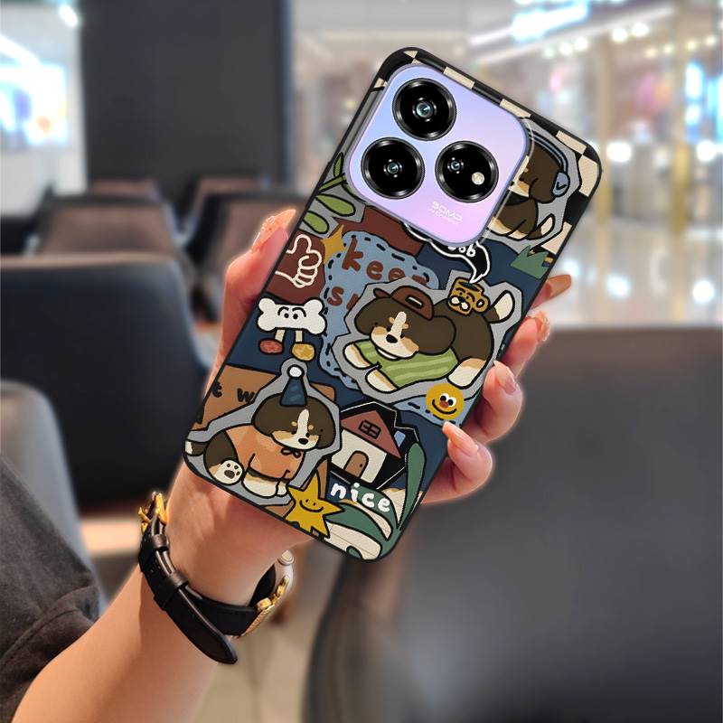 Silicone Back Cover Phone Case For ZTE Blade V60 Design/Axon 60 Lite Anti-knock Cartoon Anti-dust Animals Phone Pouch
