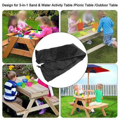 Outdoor Table Protection Sand Water Activity Table Cover Adjustable Fit With Cords Comprehensive Weatherproof Protection