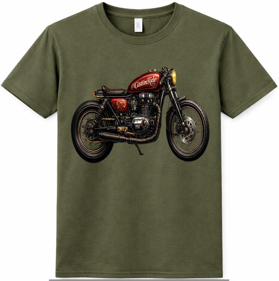 Motorcycle T Shirt Classic Vintage Motorbike Retro Racing Graphic Tee