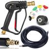 Zestaw Do Myjki Kärcher K2–K7 – Pistolet Ciśnieniowy Z 5 Dyszami + Wąż 10 M CLICK/CLICK | Do 160 Bar | Elastyczny, Szybki Montaż