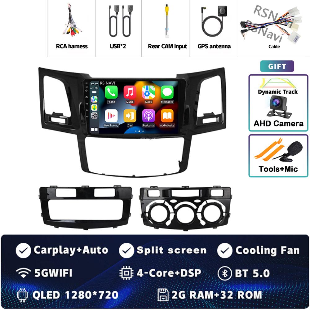 

Автомагнитола Android 14 Carplay для Toyota Fortuner HILUX Revo Vigo 2007-2015 Мультимедийный видеоплеер Навигация GPS Стерео 2Din BT
