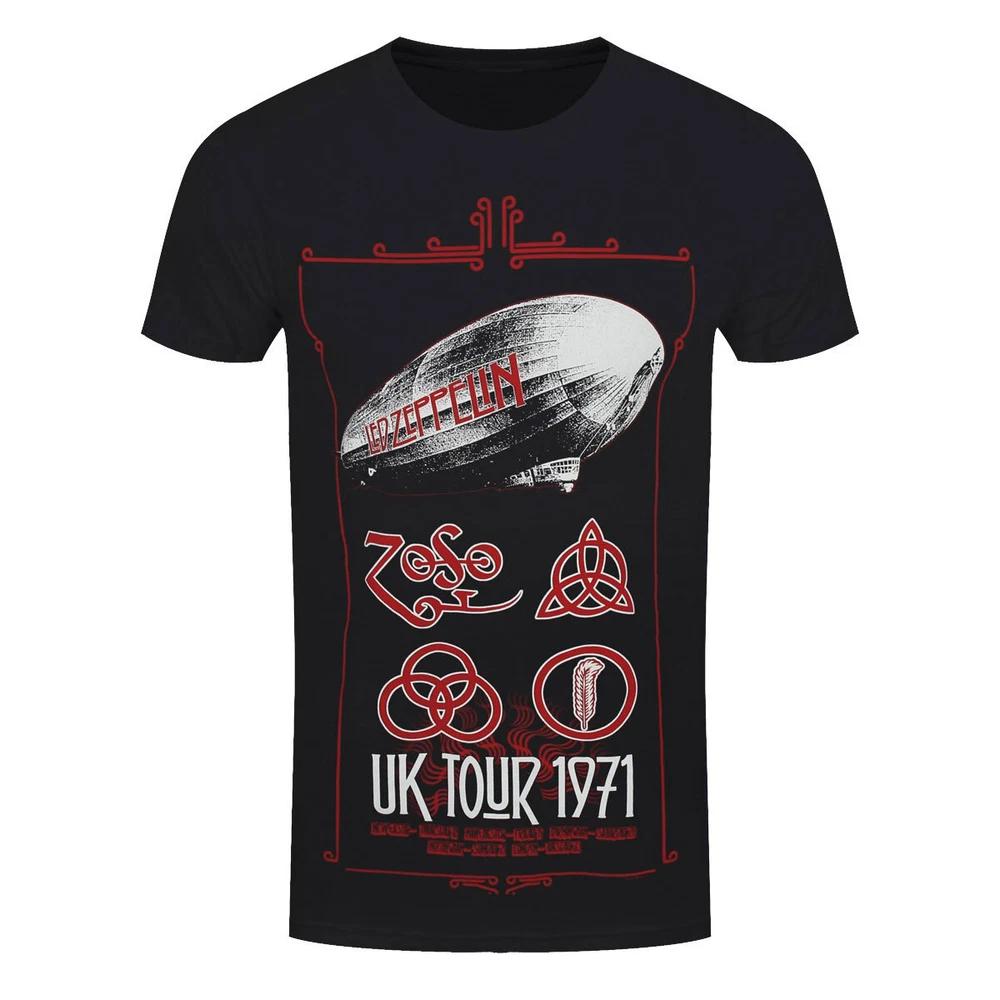 Led Zeppelin TShirt UK Tour 1971 Rock Band New Black Official S