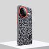 Graffiti Pattern Case For Redmi K80 K80 Pro Eye-catching Metal Lens Protection Frame Anti-slip Grip Plain Leather Case Cover