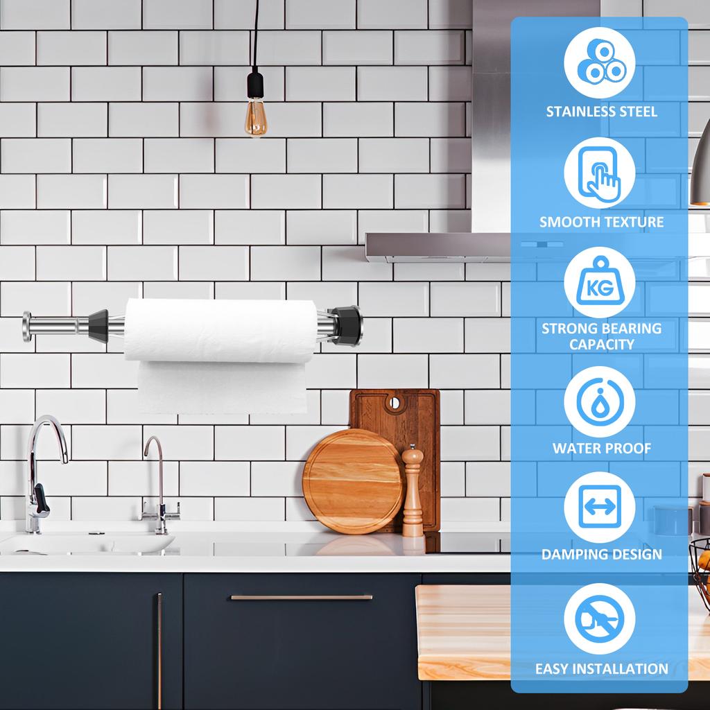 Magnetic Paper Towel Holder One Hand Tear Kitchen Paper Towel Holder No Drill Installation for Kitchen RV Bathroom for Kitchen