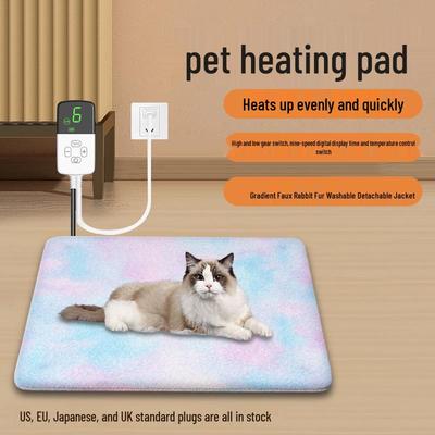 Tappetino Riscaldante per Animali Domestici Termoisolante Transfrontaliero: Coperta Elettrica Impermeabile a Temperatura Controllata per Gatti e Cani