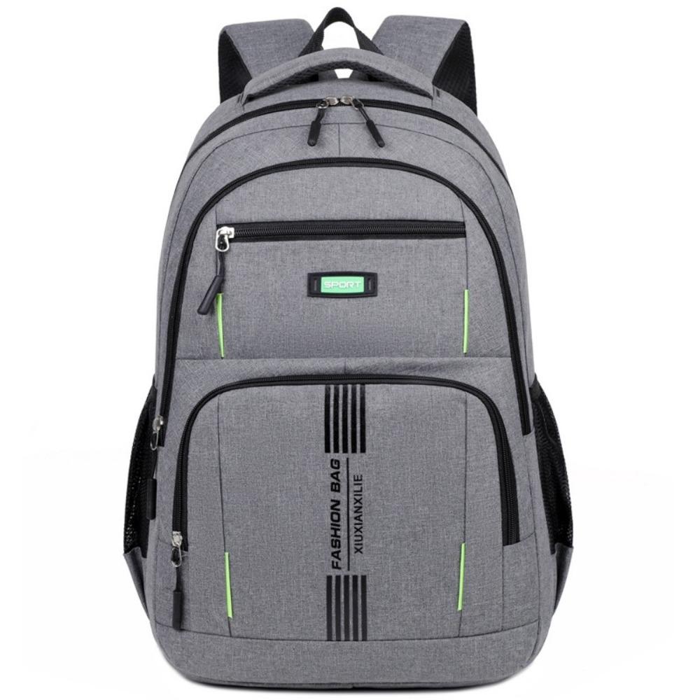 Large Capacity Student School Bag Solid Color Travel Knapsack High School Student