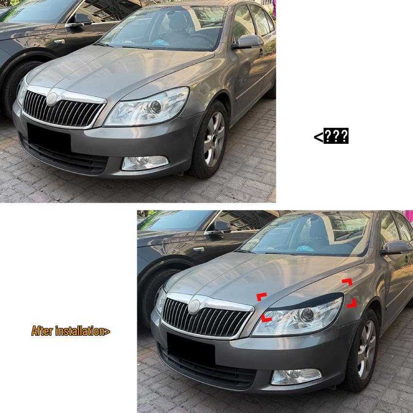 Headlight Eyelid Stickers for 2008-2014 Skoda Octavia MK2.5
