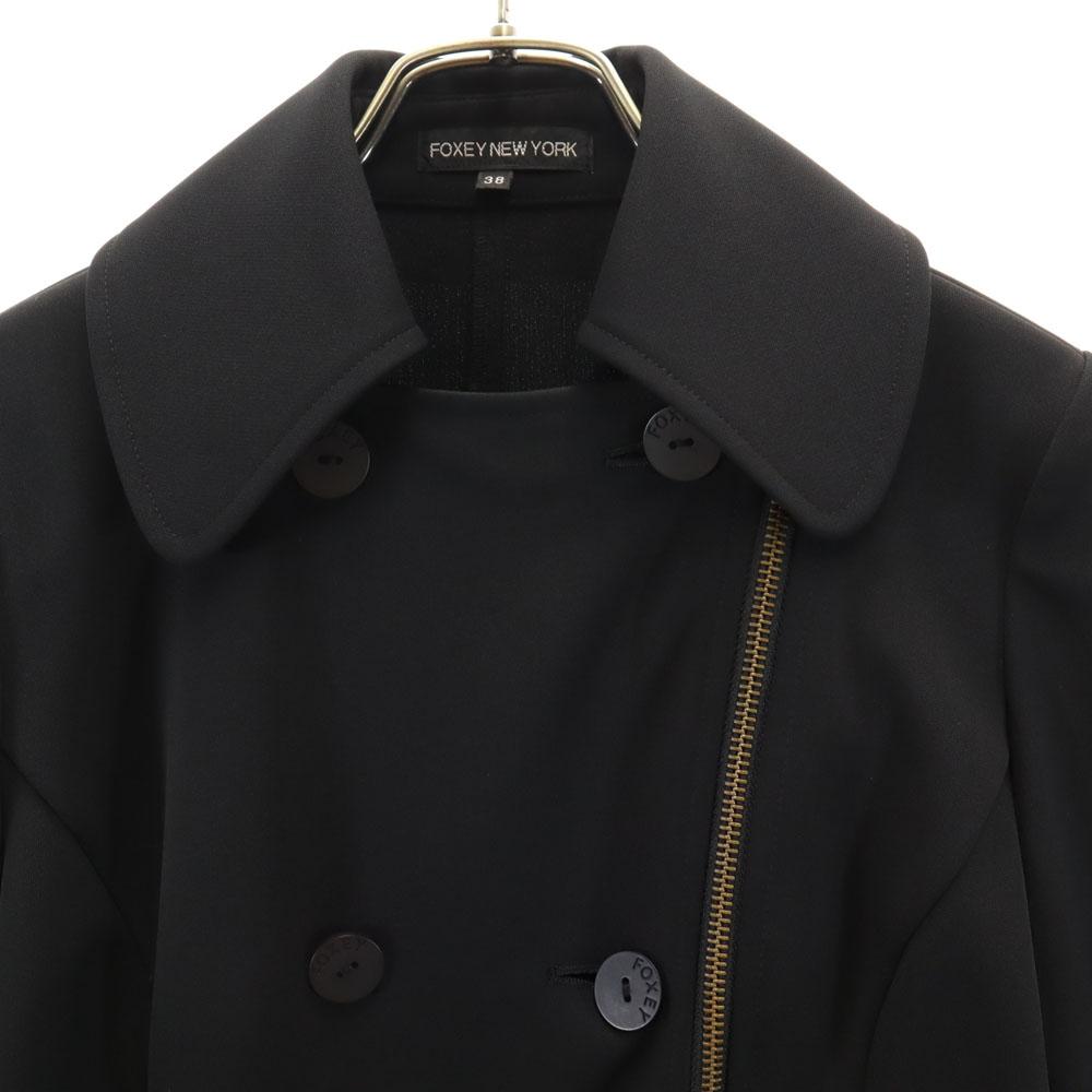 FOXEY NEW YORK Made In Japan Double Specification Jacket 38 Black Women Used
