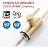 NSF Certification 100% Lead-Free Kitchen Water Filter Faucet SUS304 Stainless Steel, Brushed Gold Drinking Water Faucet for Kitchen Sink