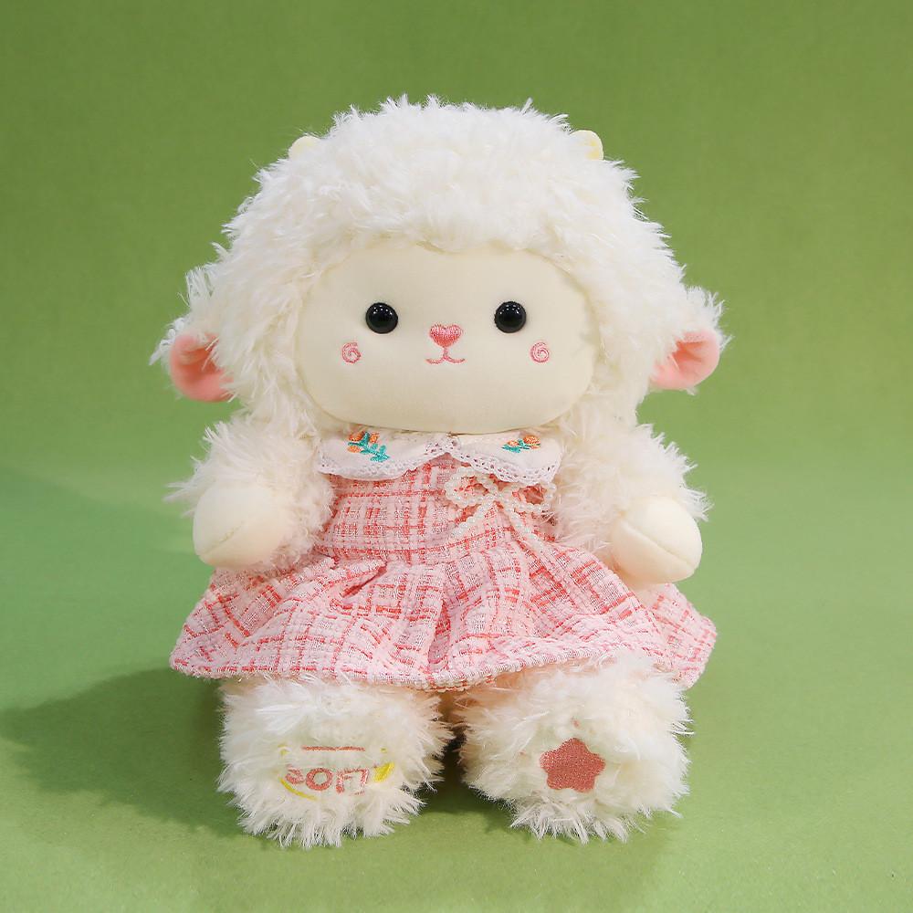 Plüschschaf-Spielzeug für Mädchen mit weicher Polyesterfaser für Schlafkomfort und zum Verschenken