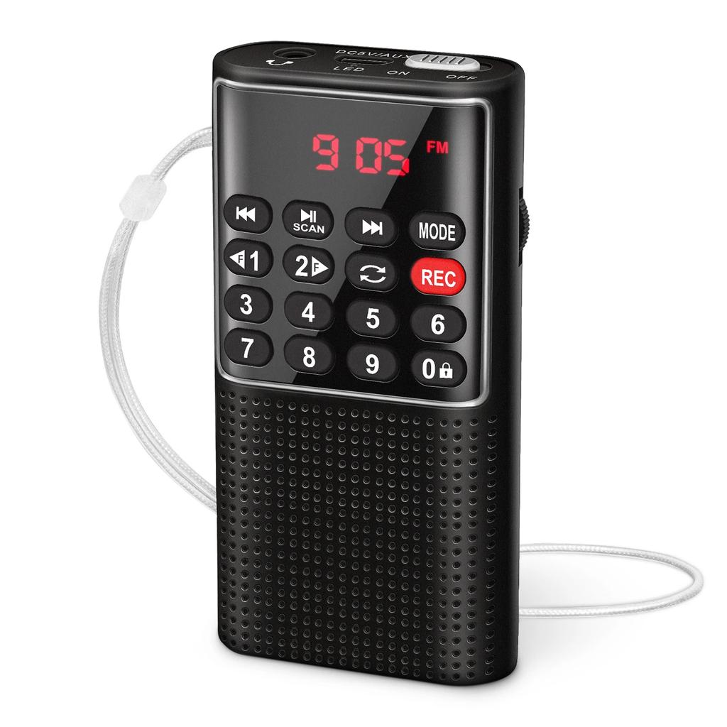 Kapesní FM rádio Nové Mini Přenosné Kapesní MP3 Walkman Rádia se Záznamníkem Dobíjecí Baterie Pro Walkman Jít na Turistiku