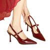 34-42 Französisches Temperament Leere High Heels Sandalen Damen Sommer 2025 neu Flacher Mund Spitz Stiletto High Heels Damen