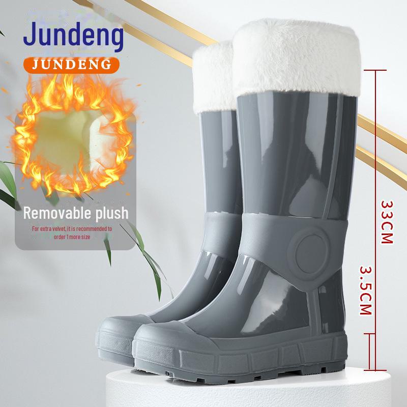 

Женские модные водонепроницаемые резиновые сапоги средней высоты для отдыха на открытом воздухе - нескользящие, износостойкие в корейском стиле 38