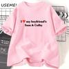 I Love Sam and Colby Tshirt Women Casual Cotton Heart Tshirt 90s Clothes Vintage Harajuku Fashion Streetwear Female Clothing