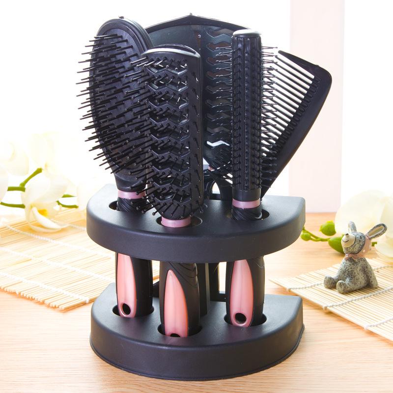 

5-Piece Hairdressing Set with Mirror and Scalp Massage Comb 15.5 x 11 x 23 cm