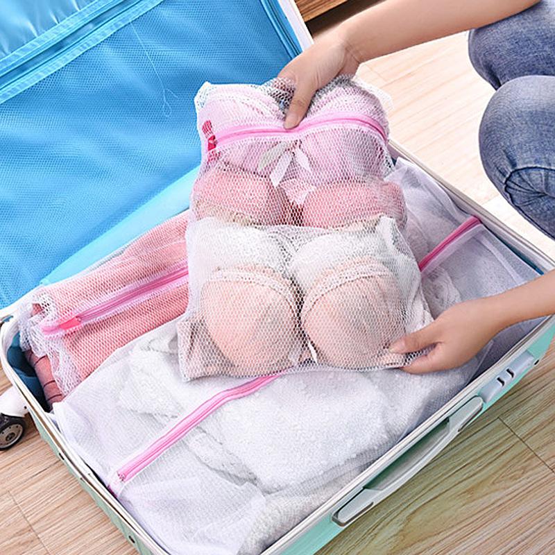 2/3/5PCS Mesh Nylon Clothing Storage Bag Anti Deformation Pants Sweater Special Washing Bag Wool Travel Packaging Bag