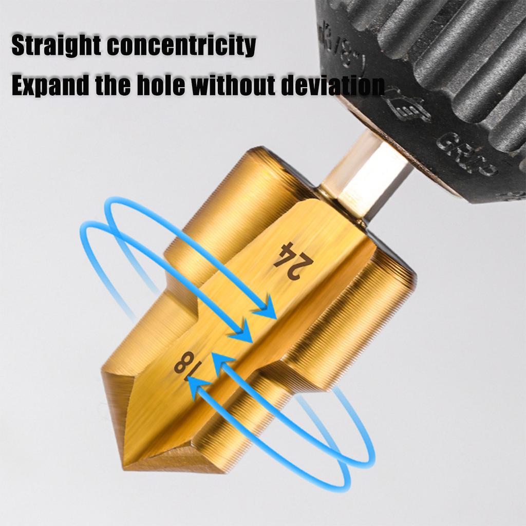 Quickly Replace Metal Hexagonal Shank Hole Drill, Metal Coated Titanium PPR, and Multi Size Hole Drill Bits