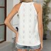 Summer Hollow Out Halter Sexy Casual Shirts for Women Fashion Tops Slim Solid Elegant Loose Woman Blouse Vintage Sleeveless Shirt Women Clothing 26603