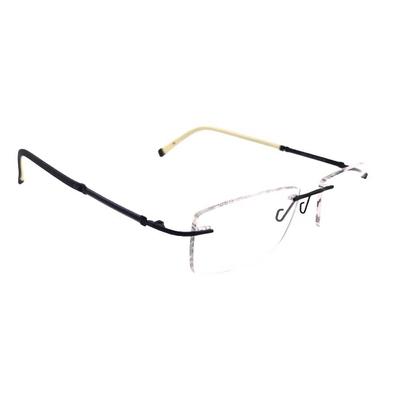 RSINC Rahmenlose Brille/Brillenglas/Brille, Optisch, Für Männer Und Frauen, Schwarz-Gelb IB-4 M1 GL-U0ZL-2ZNX