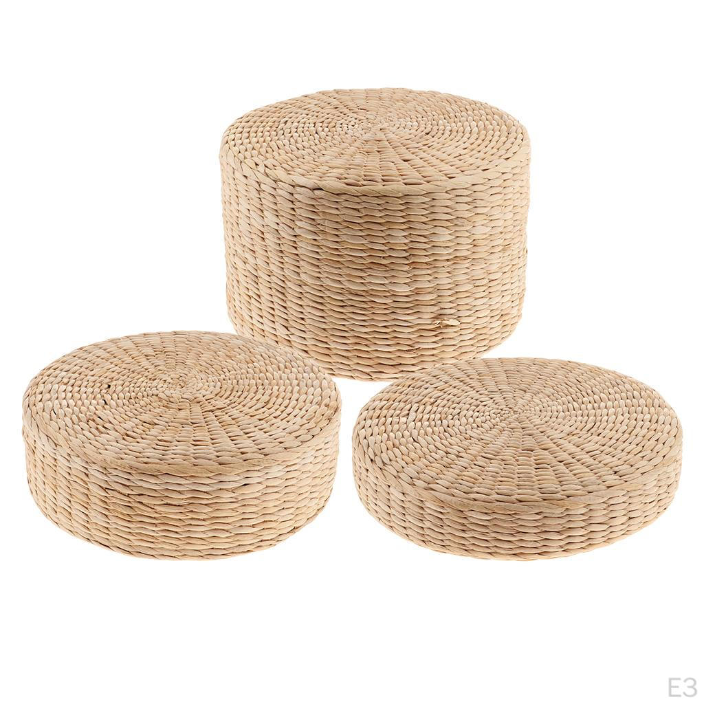 12'' Sitzkissen aus Stroh, handgewebte Tatami-Meditation