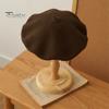 Women Beret Vintage Solid Color Painter Hat Wool Blend French Style Artist Cap Lightweight Headwear for Party Outdoor