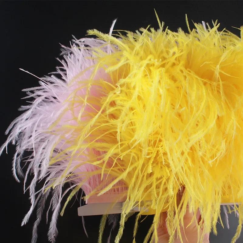 Feather5m Ostrich Hair Fringe Feather Trims Stage Costume Accessories Manufacturers