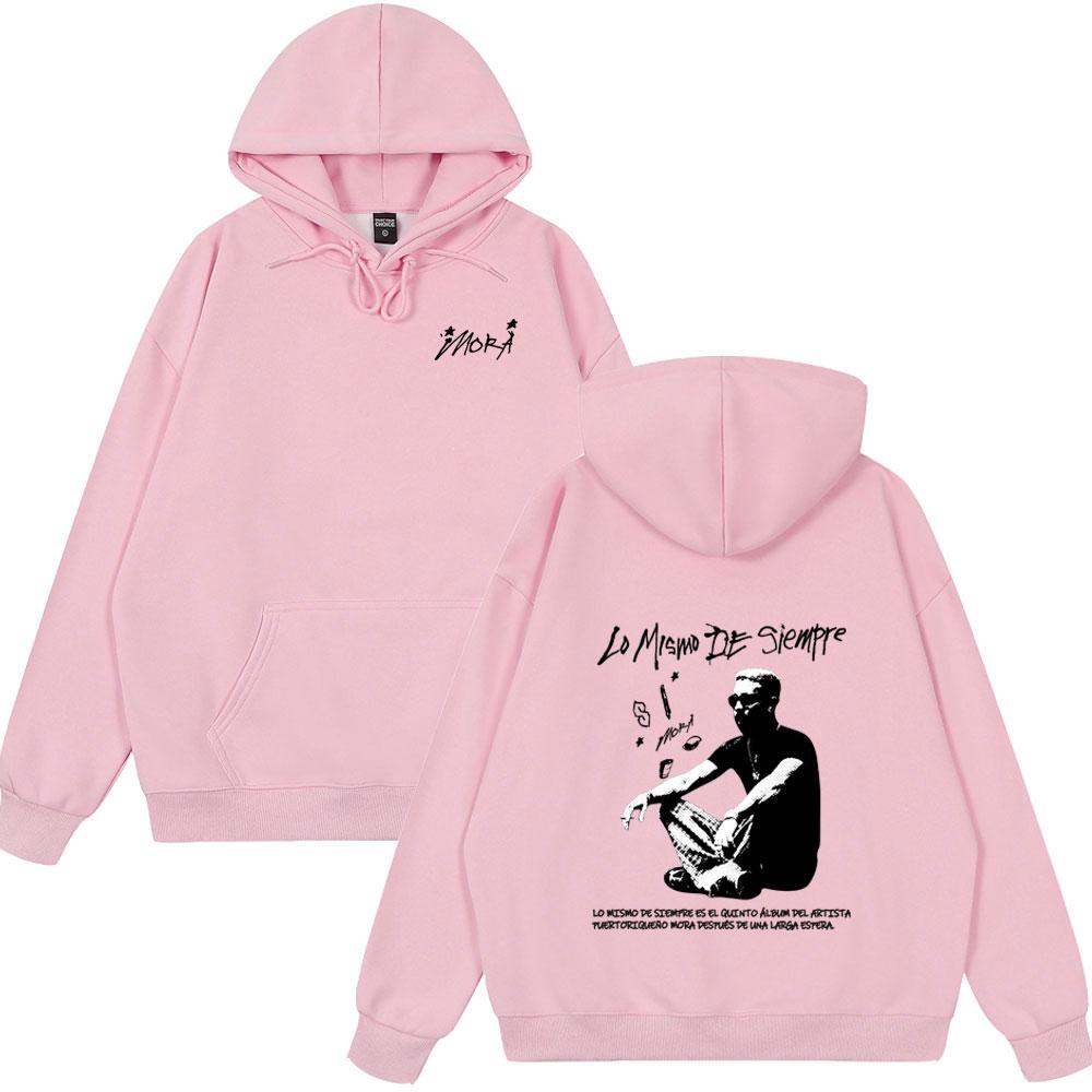 Rapper Mora Lo Mismo De Siempre Album Merch Hoodies Herren Damen Kleidung Langarm Sweatshirts Harajuku Übergroße Streetwear