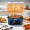 Cordless Heated Lunch Box 1.2L, 12000mAh Electric Food Warmer with Timer & LCD Display for Office, Car, Outdoor Use
