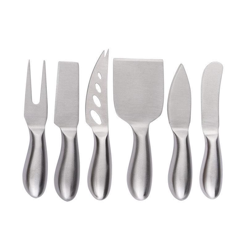 Stainless Steel Cheese and Butter Knife Set - 6 Pieces