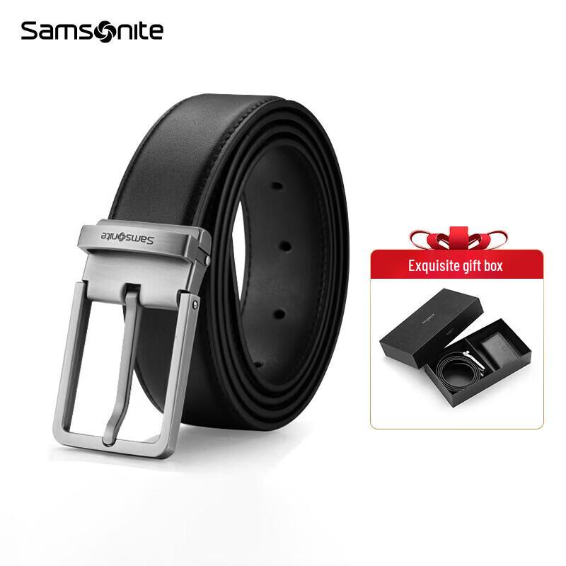 

Мужской кожаный ремень Samsonite с пряжкой-булавкой и держателем для карт, подарочный набор