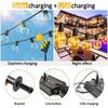 15M Solar String Lights Outdoor Patio Lights USB Recharger 8 Light Modes Shatterproof Bulbs Weatherproof Hanging Christmas Light