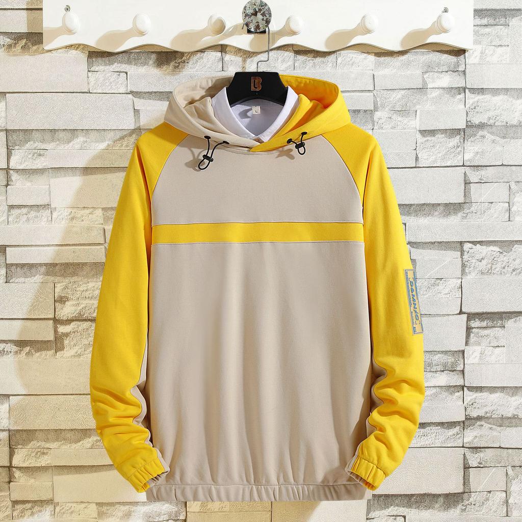Men 'S Long -Sleeved Sweater Men 'S Plus Size Color Matching Loose Pullover Sweater Men 