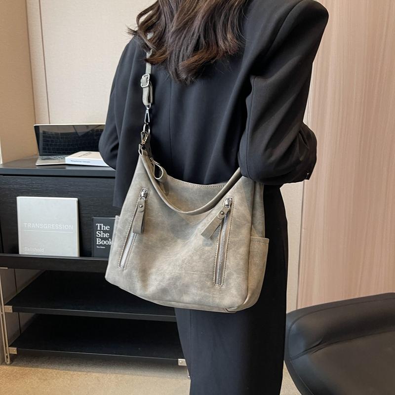 Designer Wildleder Damen Seiten Taschen Retro Umhängetasche für Damen Handtasche Lässige Damen Handtaschen Große Kapazität Tragetasche