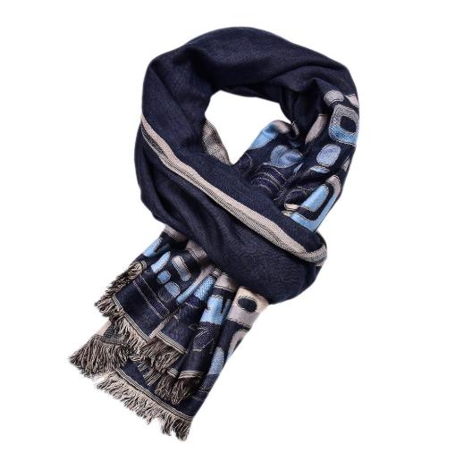 New Fashion High Quality Men's Long Cotton Scarf Double Arabian Element Men's Leisure Scarf
