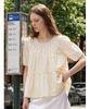 Poebeo21 Frill Line Back Button Short Sleeve Blouse (Ftdbbl021)