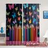 Modern Flat Printing Curtains Without Rod Rainbowpencils Curtain Versatile Fabric All Seasons Use Set Of 2 Made Polyester