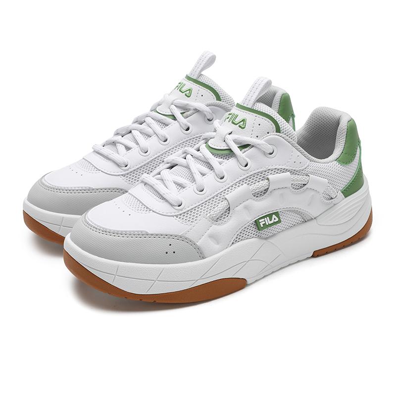 New FILA BOHO Rainbow Shoes Breathable And Wear Resistant Low Top Skateboard Shoes Women's White Green F12W532220FWF