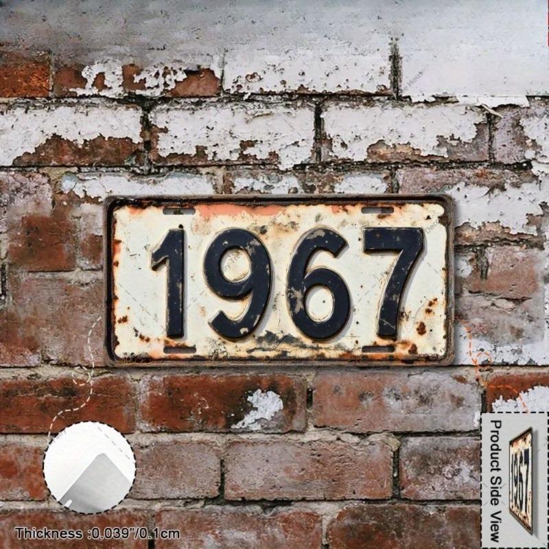 Motorcycle Souvenir License Plate, Metal Auto Wall Decor 15x30cm