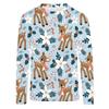 Spring and Autumn Cartoon Cute Sika Deer Pattern 3D Printed Top for Women's Casual Long Sleeve T-shirts