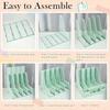 4 Packs Plastic Desk Organizer File Folder, Desktop Magazine Holder, Office File Sorter Rack, Vertical File Dividers