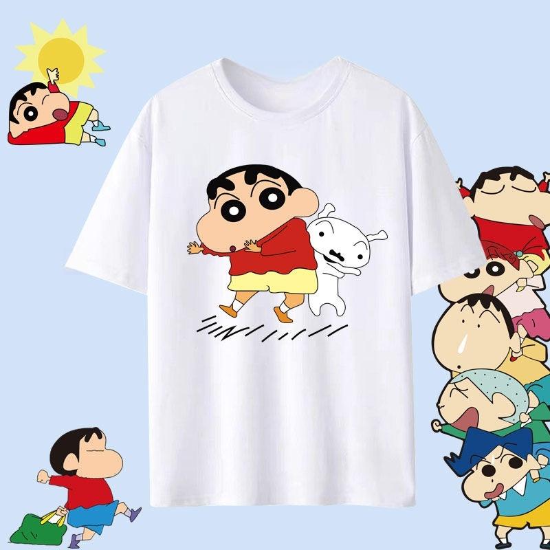 Crayon Shin Chan Family Portrait Print T Shirt Unisex Women Cute Cartoon Casual Short Sleeve Anime Tee S