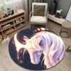 Luxury Round Gothic Multicolor Rug Mat, Non-Slip Floor Mat for Family Room