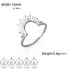 LIKGREAT Simple Radiant Semicircle Finger Ring for Women Men Stainless Steel Fashion Sunshine Punk Hip Hop Jewelry Birthday Gift