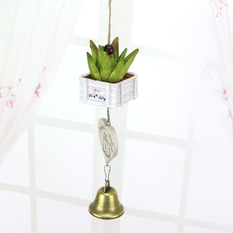 Kreative potteplanter Simulering av sukkulenter Smijern Metall Vindklokker Ornamenter Bjeller Bursdagsgaver
