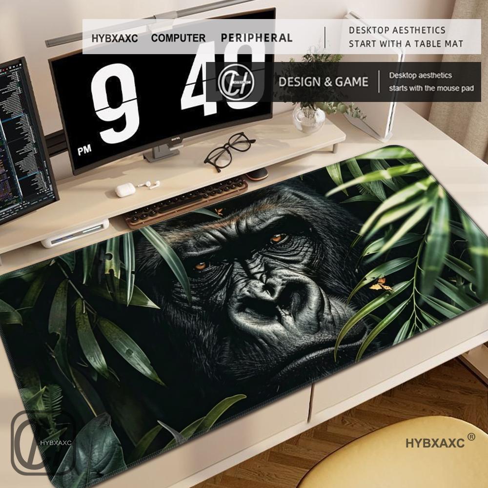 Gorilla Desk Mat Realistic Animal Print Mouse Pad large keyboard mouse desk pad nonslip rubber gaming mouse pad laptop carpet