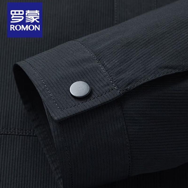 ROMON Men's Solid Color Lapel Jacket 3J381308