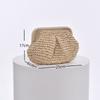 New Large Capacity Straw Woven Bag Solid Color Straw Weaving Straw Crossbody Handbag with Chain Strap Shoulder Bag Beach